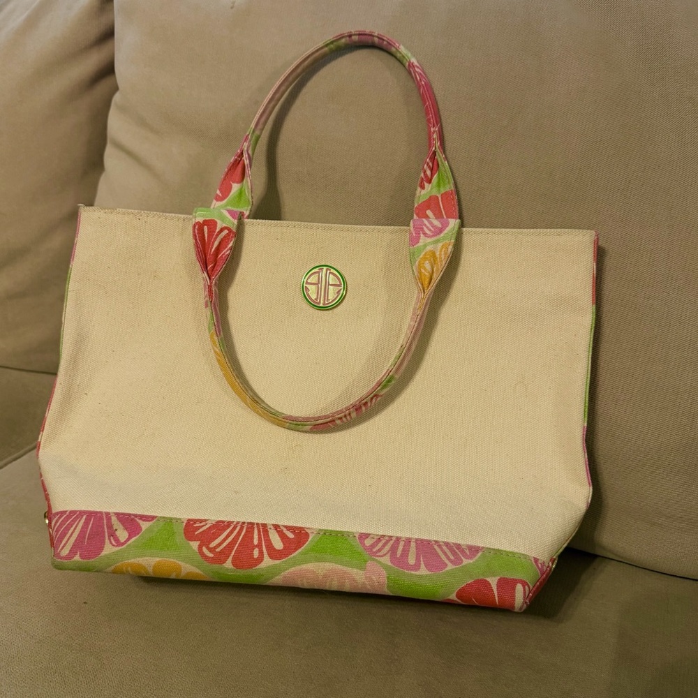 Vintage Lilly Pulitzer Canvas Purse with White Tag